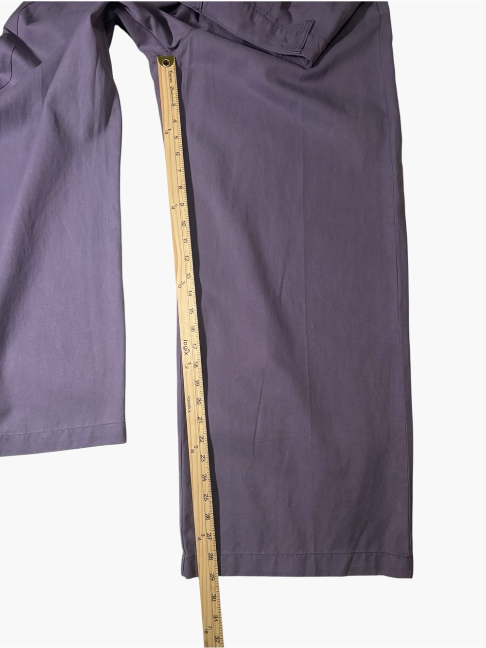 Madewell The Harlow Wide Leg Pants Smoky Grape High Waist Pockets Size 10 - Picture 15 of 16